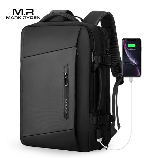 Mark Ryden 17 pouces sac à dos pour ordinateur portable imperméable mâle sac USB recharge multi-couche espace voyage mâle sac Anti-voleur Mochila 210323