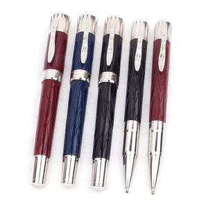 M Rollerball Ballpoint Pen Great Writer Edition Mark Twain Black Blue Wine Red Red Engrave met serienummer 0068/8000