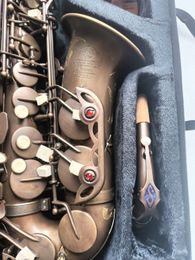 Saxophone Mark VI Saxophone Alto de haute qualité 95% copie d'instruments Saxophone en laiton de simulation de cuivre Antique avec étui