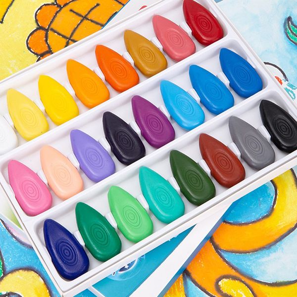 Marqueurs 1 ensemble 12 couleurs Crayons de cire pour bébé enfants lavable peinture sûre outil de dessin école étudiant bureau Art Supply 230506