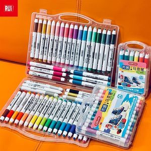 Marqueurs 12-48 Couleurs Acrylique Paint Marqueurs Pens Set Acrylic Children Marker pour tissu rock céramique toile Carte Diy Faire des fournitures d'art 230605