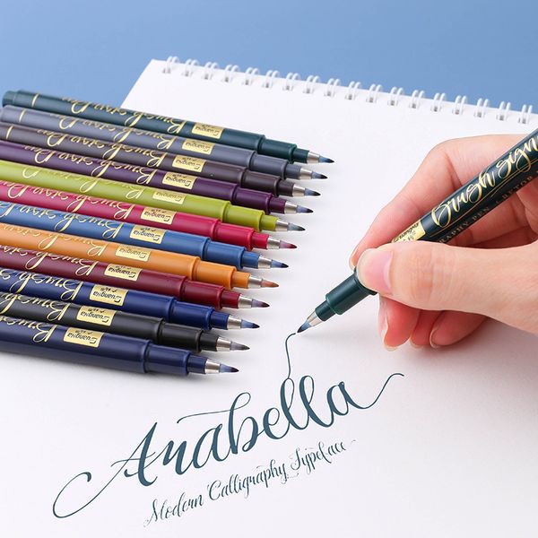 Marqueurs 12 Colorset écrire pinceau stylo calligraphie marqueur stylos ensemble dessin peinture aquarelle Art 230807
