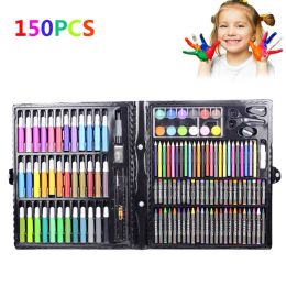 Markers 150 stks/set Tekengereedschapsset Kids Art Set Schilderijborstel Art Marker Waterkleur Pen Krijt Kids Gift Kunstbenodigdheden Briefpapier