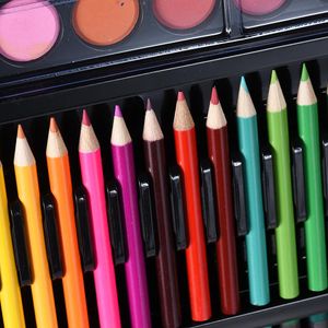 Marqueurs 168pcs Drawing Pen Set Set Kit Painting Sketching Couleur Crayons Crayon Huile pastel Couleur d'eau Couleur avec étui pour enfants