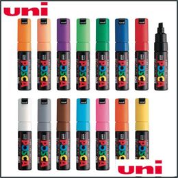 Markers 1 stks uni posca verf marker pen- brede tip-8mm pc-8k 15 kleuren voor ding schilderen y200709 drop levering 2022 kantoorschoolbus dhrui