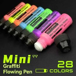 Marqueurs 20 ml mini graffiti Flow Pen Signature stylo avec pointe ronde étanche marque et fournitures d'art à l'encre peinture fluorescente Penl2405