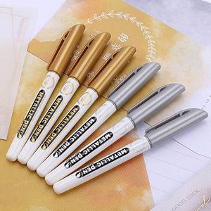 Marcadores 20 piezas pluma metálica oro plata resina dibujo pluma pintura acrílica DIY molde de resina epoxi resaltar marcador permanente hecho a mano Crfat