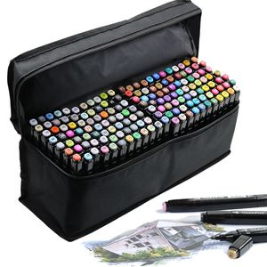 Markers 24/30/40/60/80 Colors Dual Headed Art Markers Set Alcohol Based Markers Drawing Pen Manga Sketch Marker Design Pens 230605