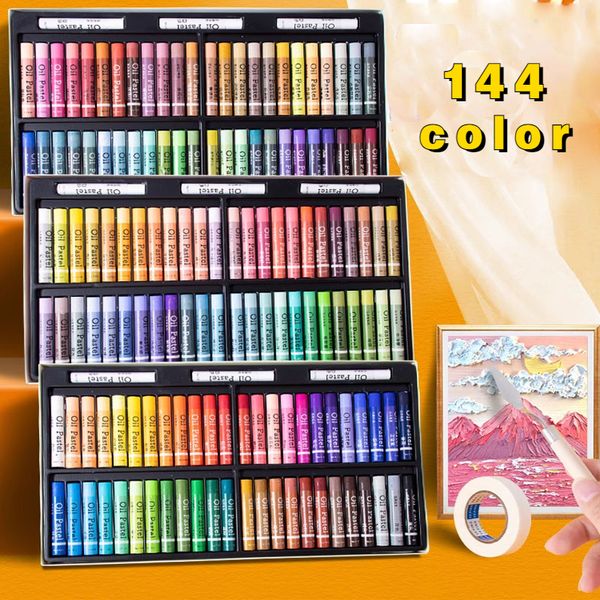 Rotuladores 24/48 colores Ultra suave pintura al óleo Stick Set cítricos perfumado crayón suave Macaron niños Diy pincel regalo de cumpleaños 230719