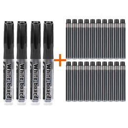 Marcadores 24pcsset Borrable Whiteboard Marker Pen DryErase Sign Ink Recargable Oficina Suministros escolares Regalo para estudiantes 230927