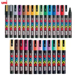 Markers 28 Kleuren Set Uni Posca PC-5M Markers Kindvriendelijke Verf Pennen Acryl Marker Kunst Tekening DIY Ambachten voor Kinderen Kinderen Dochter 230803