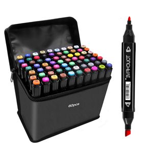 Markers 30406080168 Color Art Set Dual Headed Artist Sketch Oily Alcohol based Marker For Animation Manga 230503