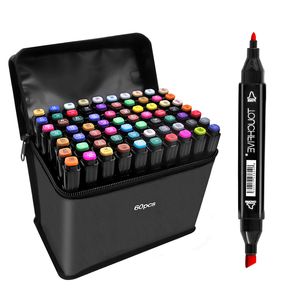 Markers 30406080168 Color Art Set Dual Headed Artist Sketch Marker op basis van olieachtige alcohol voor een manga 230608