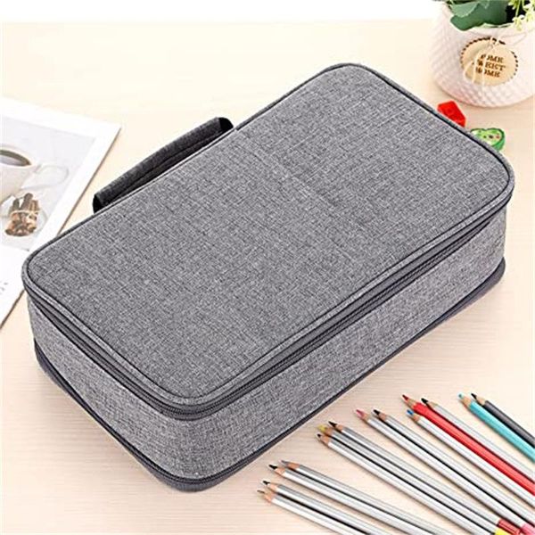 Marcadores Estuche para lápices con 360 ranuras, estuche para lápices para escuela y oficina para niñas, estuche para bolígrafos, papelería de gran capacidad, caja de crayones, kit de estuche penal para marcadores grandes