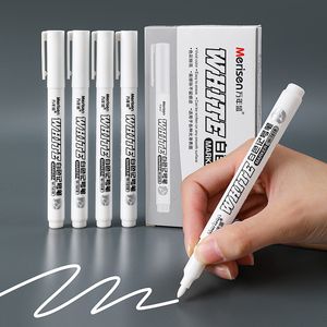 Markers 3pcs White Marker Pen Alcohol Paint Oily Waterproof Tire Painting Graffiti Pens Permanent Gel for Fabric Wood Leather 230523