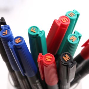 Marqueurs 4 pièces Staedtler marqueur à base d'huile CD/Film marqueur stylo Permanent IumoColor 313S 318F 317M 0.4/0.6/1.0mm rouge/bleu/vert/noir