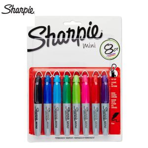 Markers 5 Sharpie Marker Pennen 35113 Golftas Mini Label met haak Inktkleur zwart 8 penkleuren om uit te kiezen