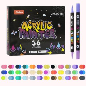 Markers 72 kleuren Dubbele punt Acrylverfpennen Art Markers Brush Pen Dual Tip voor Rock Painting Stone Ceramic DIY Tekenbenodigdheden