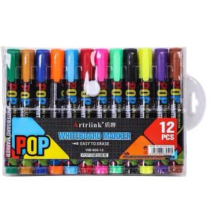 Markers 8/12 Kleuren Vloeibare Krijt Marker Pennen Set Uitwisbare Kleur 6mm Schrijfbord Schoolbord Glas Venster Pen Schilderen Art marker