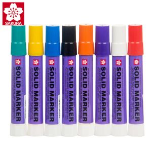 Marqueurs 8pcs SAKURA Solid Marker xsc Industrial Pen Paint Pen Pain à haute température Résistant à la stylo étanche Écriture dans l'eau ne s'estompe pas