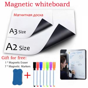 Marqueurs A2/a3 tableau blanc magnétique effaçable à sec tableau d'écriture mémo marqueur stylo planche à dessin pour réfrigérateur autocollant calendrier recette message note