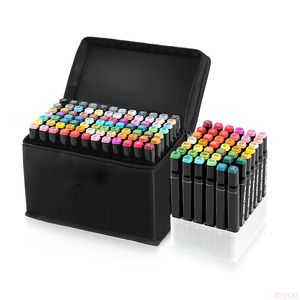 Markers Art 2430406080168 Kleuren Alcohol Vilt Schets Pen Manga Tekening Marker Set Voor Schilderen Schoolbenodigdheden 230608