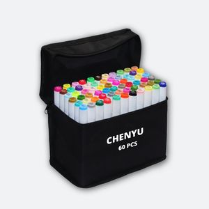 Markers Chenyu 30406080Colors Art Markers Sketching Markers Dual Brush Pen Alcohol Filt Permanent Traject Set Art School Supplies 230210