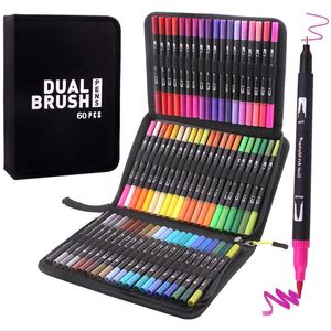 Marqueurs Double Tip Brush Pens Art Markers Artist Fine Brush Pen Coloring Markers for Kids Adult Coloring Book Journaling Note Taking 230803