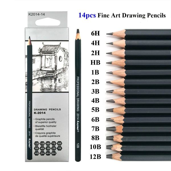 Marqueurs Drawing Pen Ultra Fine Line Marker Ink Black Sketch Pen 6H 4H 2H HB B 2B 3B 4 B 5B 6B 7B 8B 10B 12B CURT MARKER ART