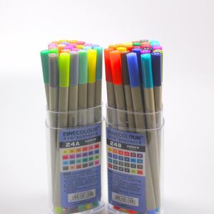 Markers Finecolour EF300 Schets Gekleurde Liner 0.3mm 48 Kleuren Goede Kwaliteit Handgeschilderde Naald Art Markers Pen met Plastic Case