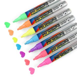 Marqueurs GuangNa 7 couleurs marqueur stylo ensemble Fluorescent propylène acrylique étanche peint à la main bricolage Graffiti stylos de peinture pour les étudiants