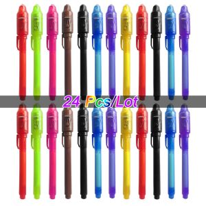 Markers Onzichtbare inktpen 24 stuks, Spy Pen met UV-licht, Magische marker voor geheime boodschap, schatkistprijzen, kinderfeestartikelen, speelgoedcadeau