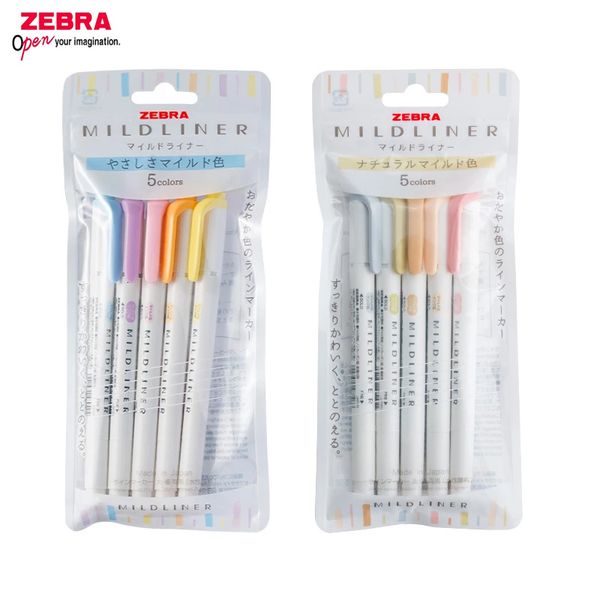 Marqueurs japon ZEBRA WKT7 Original Mildliner Double pointe surligneur double étudiant papeterie marqueur stylo 230803