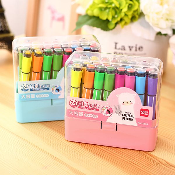 Marqueurs s Efficace enfants cadeau école suppy enfants marqueur d'art avec joint peut laver le stylo de couleur de l'eau enfants peinture stylo avec joint 230803