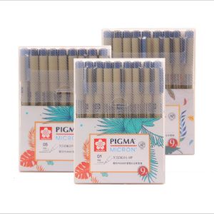 Rotuladores Sakura Pigma Micron Pen Neelde Soft Brush Drawing 005 01 02 03 04 05 08 10 Art Sketch Supplies 230807