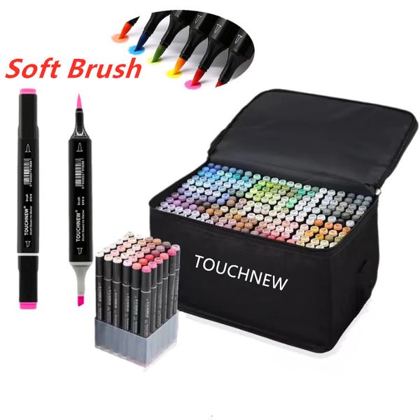 Marcadores TOUCH Sketching markers Soft brush Marker pen set marcador a base de alcohol comic dibujo animación arte suministros 230607