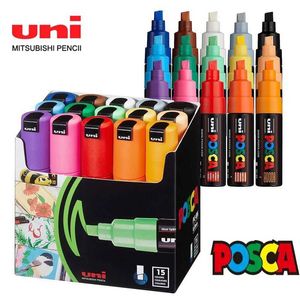 Marqueurs UNI 1PC PLUMONS POSCA PEINTURE MARCHER PC-8K 8 mm de large Ciseaux Coup de peinture Trow pour Pop Advertising Art Supplies Rockl2405