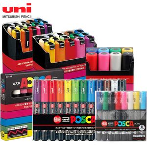 Markers UNI POSCA Markers Set PC-1M PC-3M PC-5M Schilderijvulling Speciale POP-reclameposter Graffiti Verfmarkeringen Kunstbenodigdheden 230826