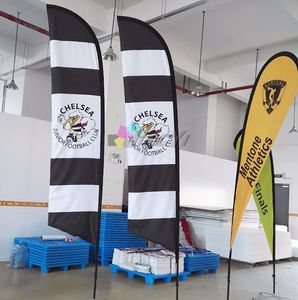 Marketing et matériel promotionnel publicité extérieure vente en gros drapeau de plume bannières drapeau de plage
