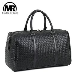 Markroyal grande capacité PU en cuir de voyage en cuir épaule imperméable multifonctionnelle pour les sacs à bagages fourre-tout Drop 231221