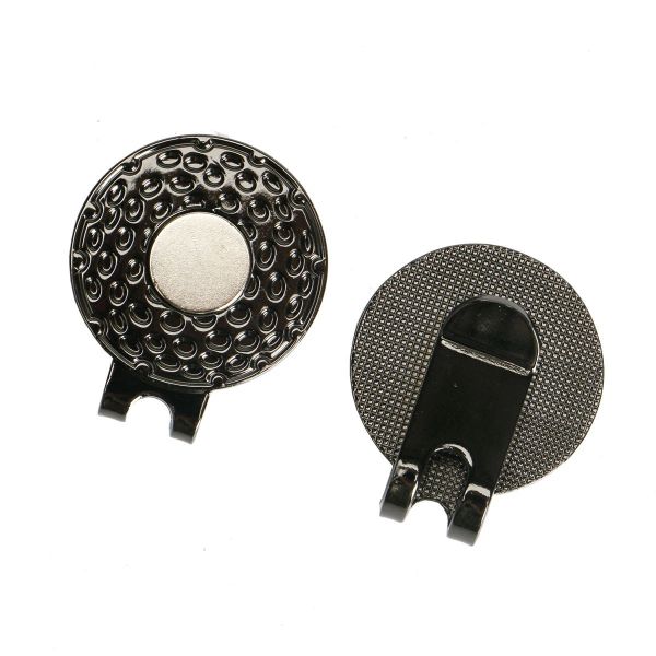 Marks 10 pièces/lot marqueur de balle de Golf noir en alliage de Zinc magnétique chapeau de Golf pince porte-marqueur de balle accessoires de Golf pour Golf Ball Mark Marker