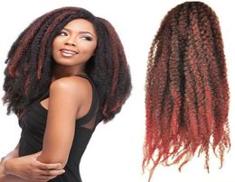 Marley tresse 18 pouces Afro crépus bouclés extension de cheveux synthétique afro cheveux bouclés crochet tresses cheveux armure brésil bolote2878932