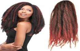 Marley tresse 18 pouces Afro crépus bouclés extension de cheveux synthétique afro cheveux bouclés crochet tresses cheveux armure brésil bolote4166659