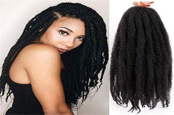 Marley tressage cheveux 18 In100g Marley cheveux Crochet tresses synthétique Afro crépus bouclés pour s tressage Extensions de cheveux 3840173