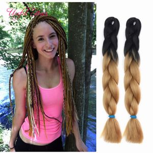 Marley Twist Twist Bundles 24inch Jumbo tresses Synthetic Braiding Synthetic Deux Ton ombre Color Color Extensions Extensions Crochetées Traitée