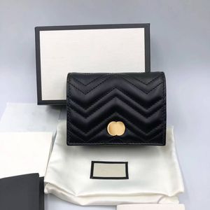 Marmont 466492 porte-clés porte-cartes en cuir véritable porte-monnaie de luxe porte-clés pour hommes et femmes en métal noir portefeuilles porte-passeport mini sac à main design porte-cartes