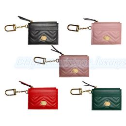 Marmont 627064 porte-clés porte-cartes portefeuille porte-monnaie de luxe avec boîte femme homme designer 4 compartiments pour cartes portefeuilles Hol281t