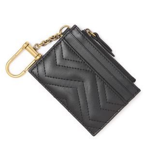 Marmont 627064 porte-clés porte-cartes porte-monnaie 7A qualité porte-monnaie de luxe or avec boîte compartiments design pour hommes femmes portefeuilles porte-monnaie pochette en cuir véritable