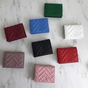 Marmont Clutch Bags Luxe Designer Wallet Case Top Kwaliteit Mode Dames Portemonnee Pouch Gewatteerd Leer Mini Korte Portefeuilles Belangrijkste Creditcardhouder Handtas