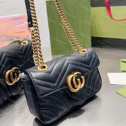 Marmont Designer sacs à bandoulière dames sacs à main de luxe en cuir véritable lettre d'or mode classique sacs à bandoulière sac à main luxueux
